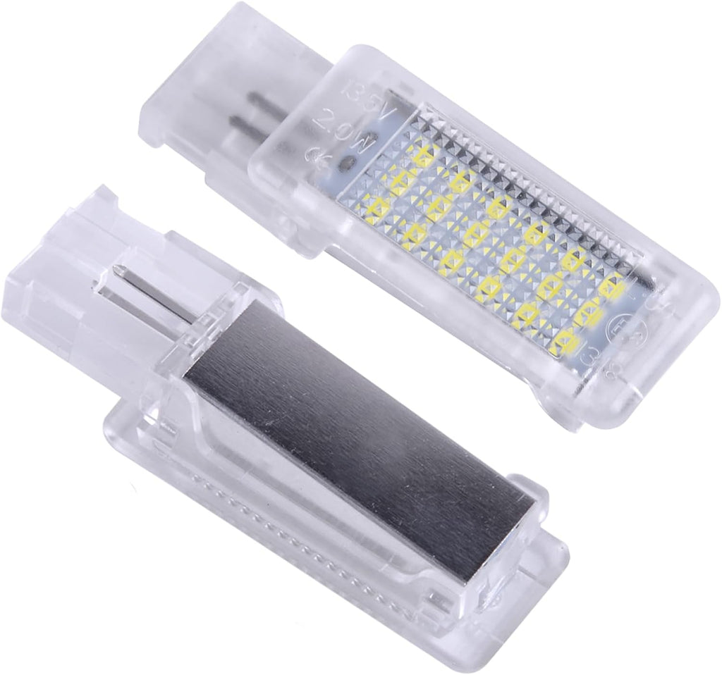 LED Footwell Under Door Glove Box Interior Trunk Lights Compatible with VW Golf MK7 GTI Jetta MK5 MK6, OEM Replacement Error Free - 2PCS (White)