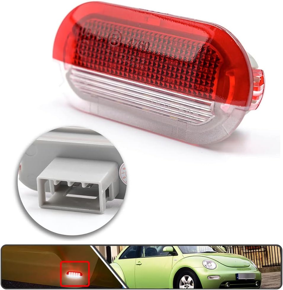 2Pcs LED Courtesy Door Light for Volkswagen Beetle Golf MK3 MK4 Jetta MK3 MK4 White LED Courtesy Projector Under Door Warming Lamps