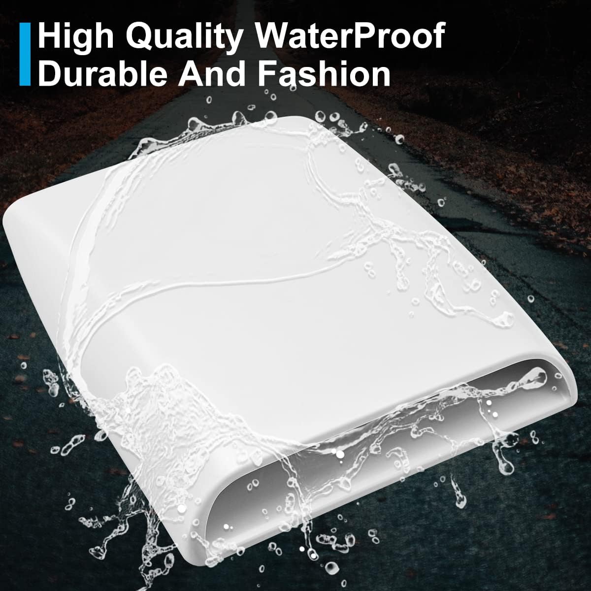 Universal Car Air Flow Decorative Intake Hood Scoop Turbo Bonnet Vent Cover (White)