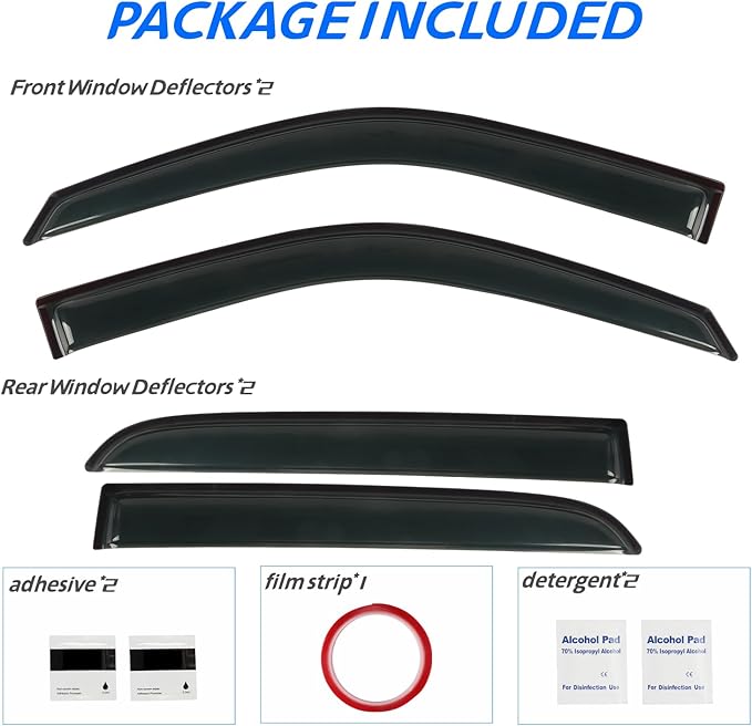 Window Visors Rain Guards Fit for 2009-2018 Dodge Ram 1500, 19-23 1500 Classic - Image 6