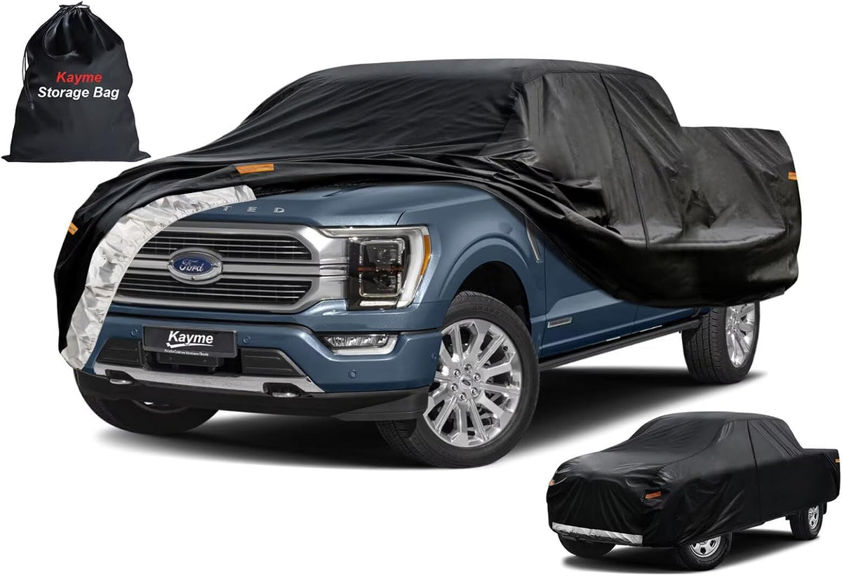 Kayme Truck Cover Custom Fit Ford F-150 Super Cab Long Bed. Full Exterior Heavy
