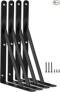 6 Pack L11 x H 8" Black Heavy Duty Shelf Brackets by MHMYDZ