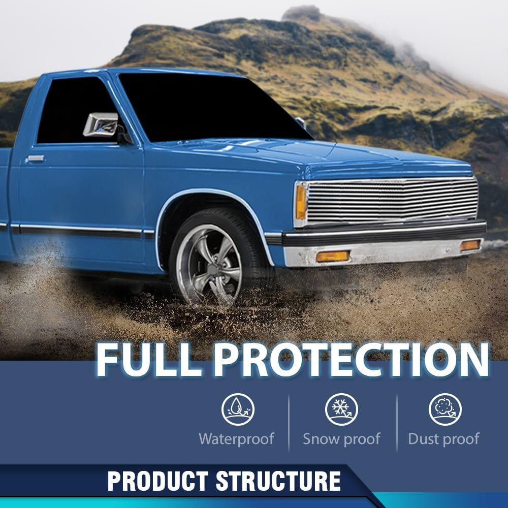 PIT66 Chrome Billet Upper Grille Insert Compatible with Chevy Blazer 1991-1994 Phantom Grille/Fit Chevy S10 1991-1993 Phantom Grill C85232A