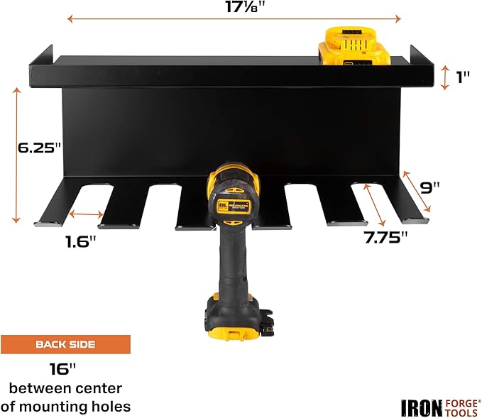 Power Tool Organizer for Shop & Garage, Heavy Duty Wall Mounted Rack - Image 2