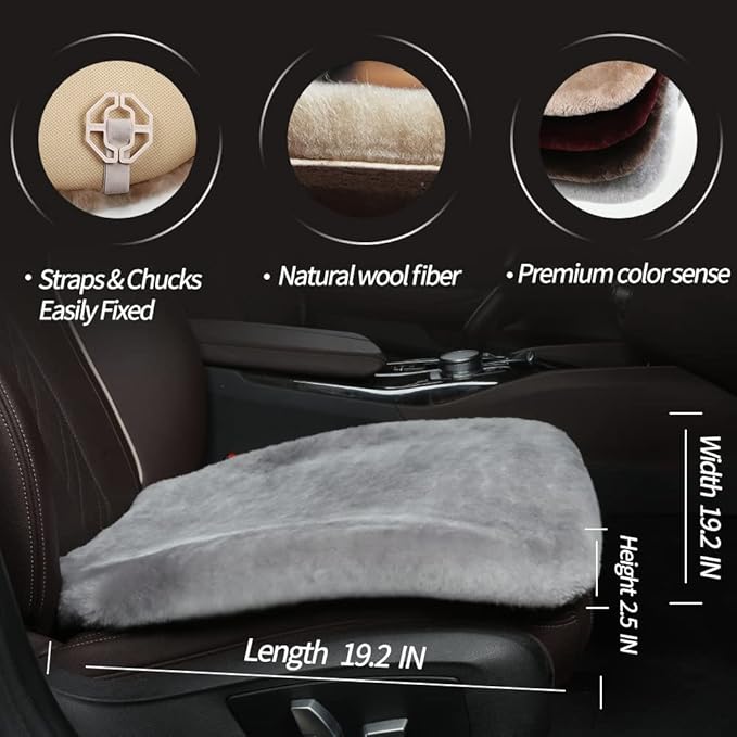 LLB Genuine Sheepskin Car Seat Cushion Seat Covers - Image 3