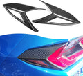 Jogon Carbon Fiber Tail Light Lamp Trim Cover for Corvette C8 Z06 Z51 ZR1 Convertible Coupe 2020 2021 2022 2023 2024 2025, Rear Light Guards Protector (Glossy CF)