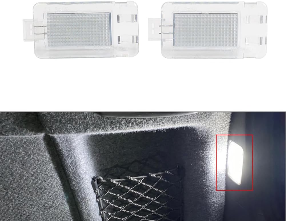 Chcury1 1 Pair 9151431, 30754448, 0825219 Interior Luggage Lamp Trunk Footwell Lights ABS for Volvo C30 2007-2013, for Volvo S80 1999-2016