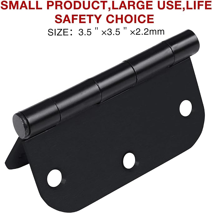 TDCHINGES 18 Pack Door Hinges 3.5 Inch Matte Black - Image 6