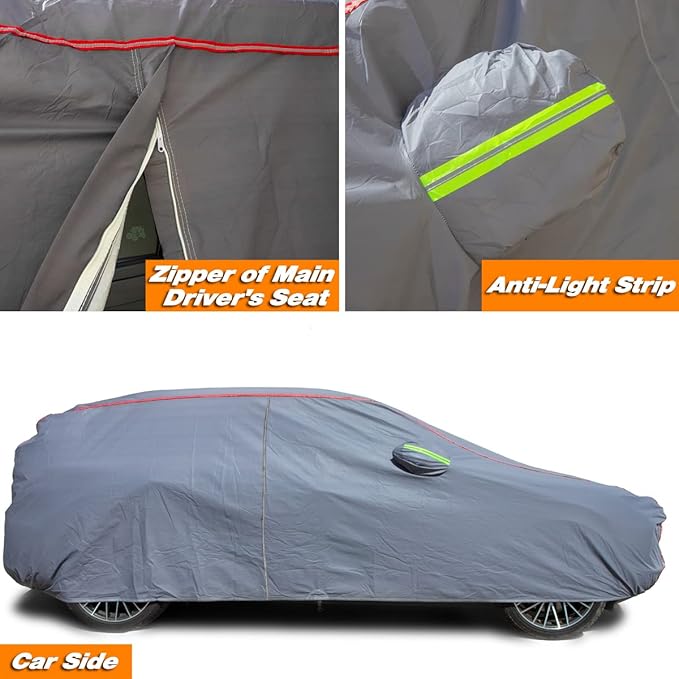 AUQDD 6-Layers PEVA New Material Sedan SUV Full Padded Car Cover Waterproof All - Image 3