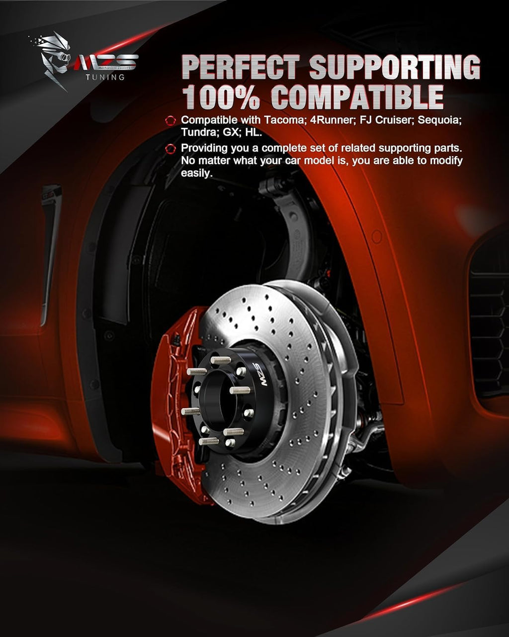 MZS 6x5.5 Wheel Spacers, 1.5" 6X139.7 Wheel Adapters 78.1mm Hub Bore with M14x1.5 Studs Compatible with Silverado Sierra/Suburban/Express/Escalade/Yukon / K1500 Suburban/Tahoe- Pack of 4