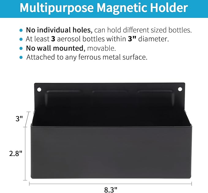 Magnetic Aerosol Spray Can Holder, Magnet Toolbox Bottle Holder, Tool Box - Image 2
