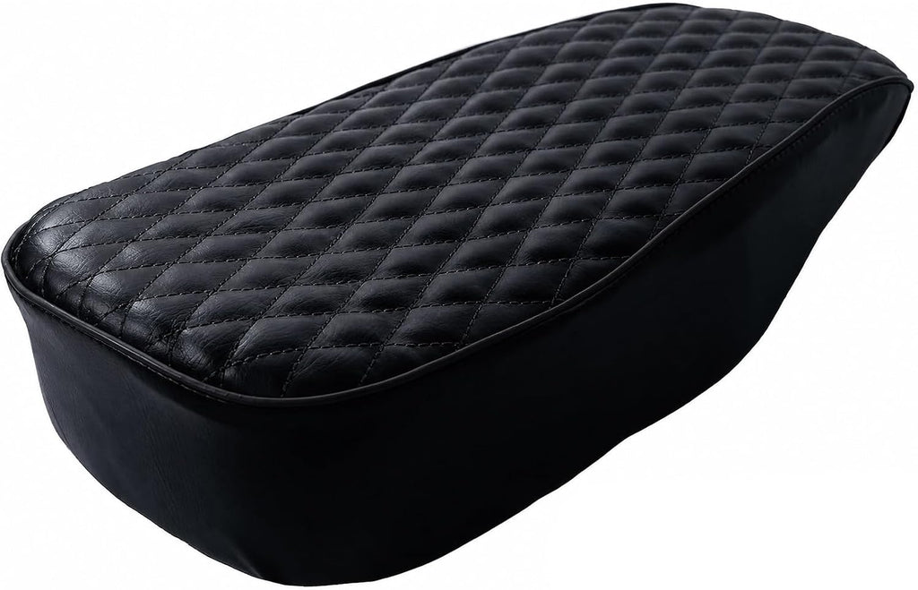 JMCHstore Black Diamond Stitch Retro Upgraded 17'' Seat Cover for Coleman BT200X Mini Bike 196cc, Hisun 200-7 for Viper 200cc Trail Bike Cushion Replacement Parts