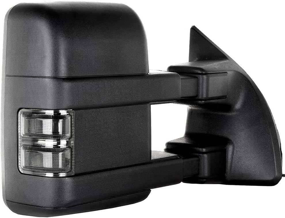 Passenger Side Heated Towing Mirrors Fits 2008-2016 for Ford for F-250 for F-350 for F-450 for F-550 Super Duty, Power Adjusted View Mirror with Turn Signal Indicator