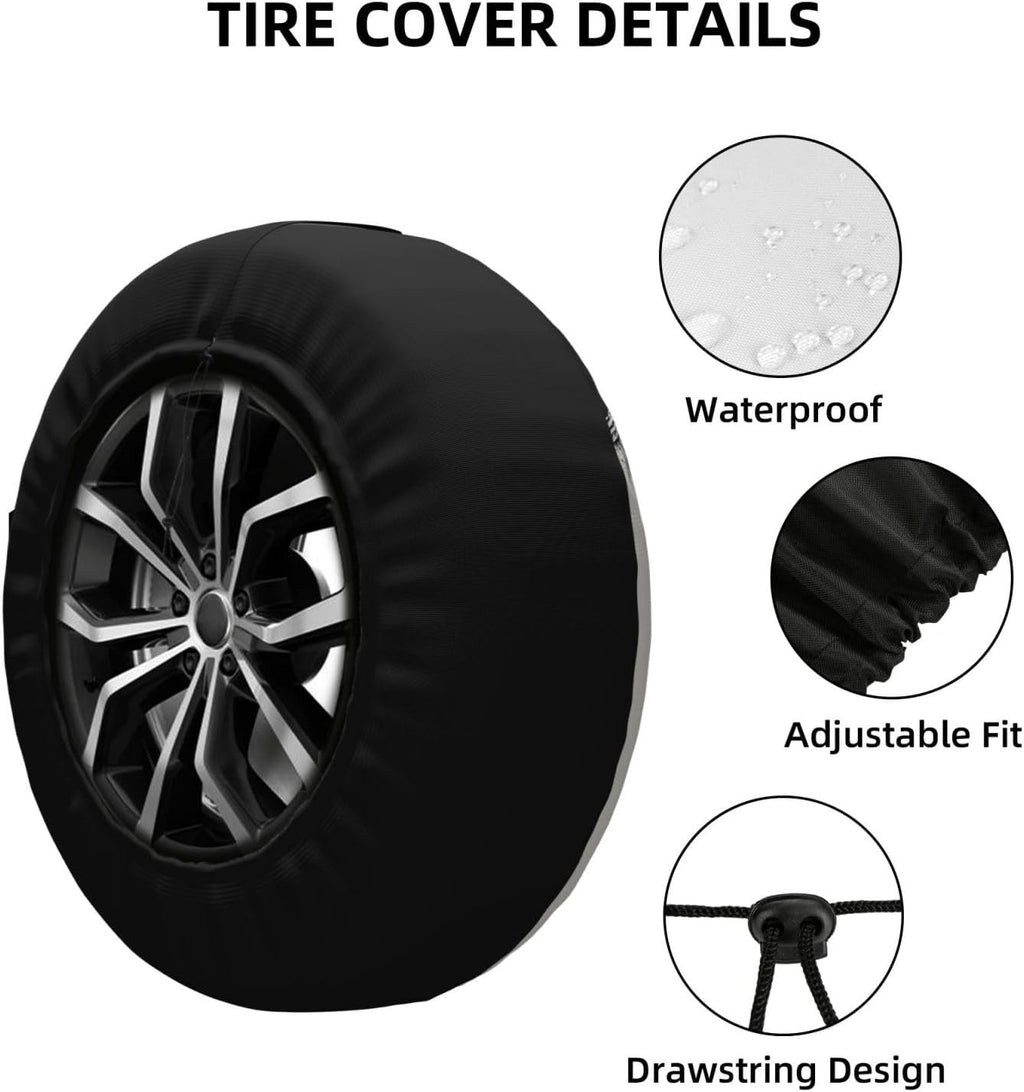 Cowboy Horse Cross Praying Spare Tire Cover for RV Camper SUV Truck, Waterproof Polyester Tire Wheel Cover, Universal Fit Outdoor Spare Wheel Protector with 15in