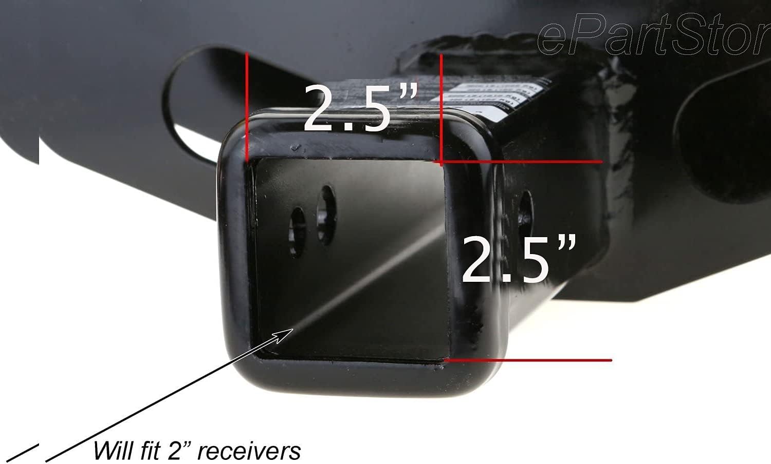MULL USA Flag Metal Hitch Cover Plug (Fits 2.5" Receiver, Black)