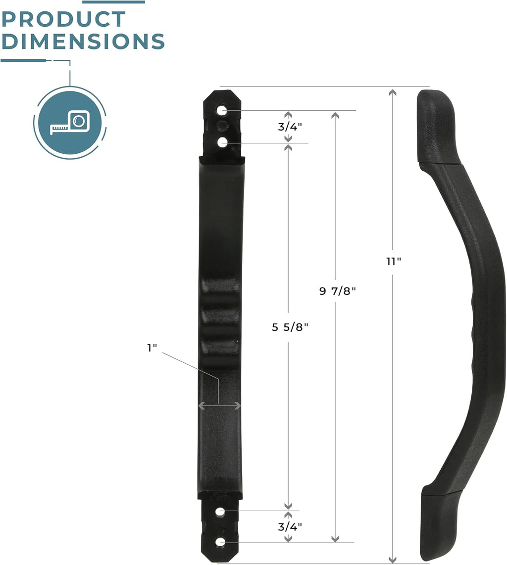 Manufacturers' Select ITC Weather Resistant Molded RV Grab Handle, Entry Step Support Grab Bar for RV, Boats, and Trailers (Black) (B07WSTFNW4)