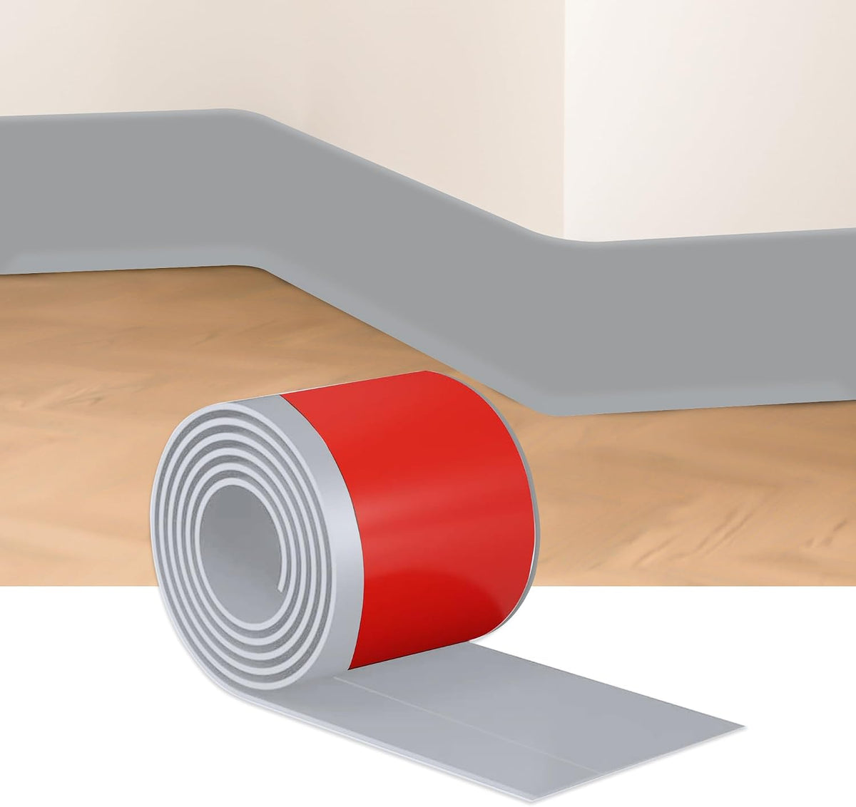 grey wall molding trim 4 inch x 40, front angle view