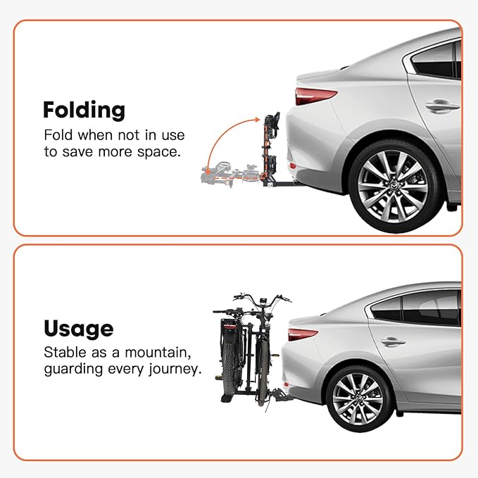 CyberRack E2 Ebike Rack, 200 lbs Capacity Foldable Bike Racks - Image 6