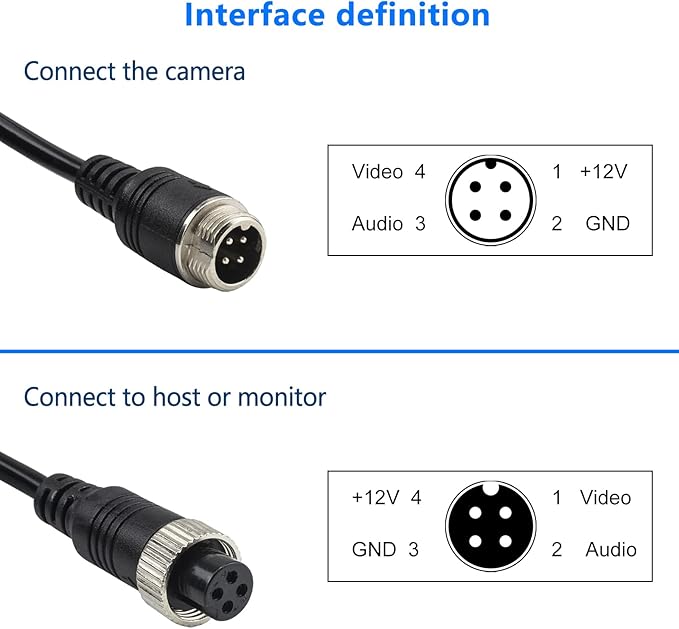 Car Video Extension Cable 4 Pin Aviation Waterproof Shockproof - Image 2