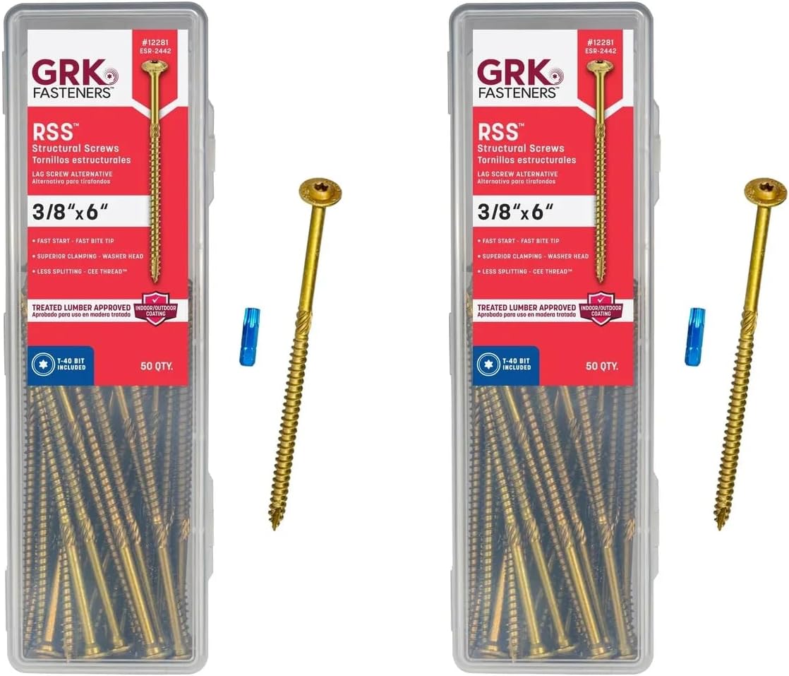 grk 12281 3/8x6 star drive washer head climatek, main product view