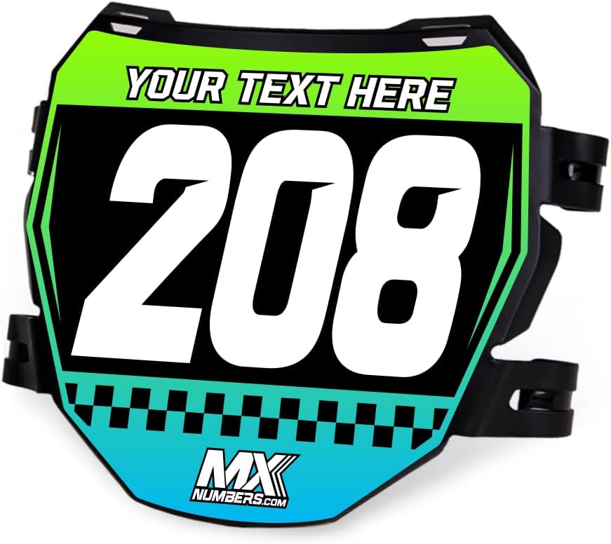 MxNumbers Custom ODI Downhill Plate Decal, Personalized Name Number and Colors, Race Graphics for Mountain and Electric Bikes