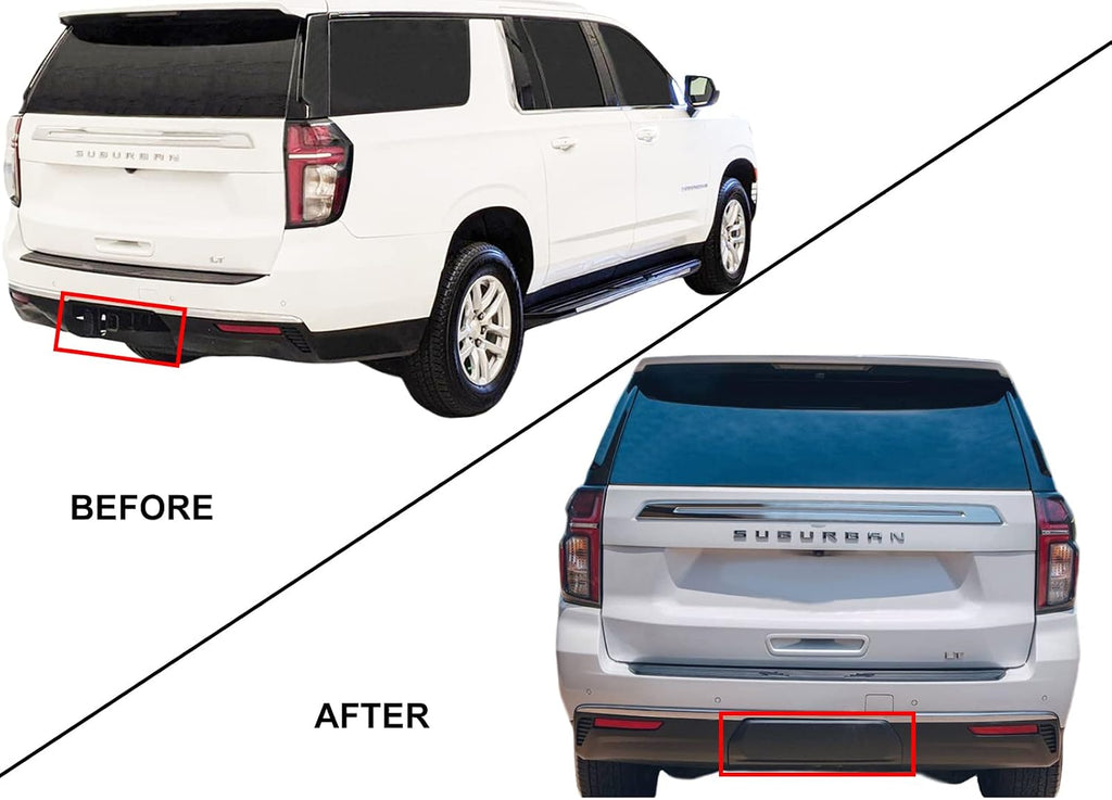 APA Replacement for Rear Trailer Hitch Cover 2021 2022 2023 Tahoe Suburban Yukon Yukon Denali Yukon XL Yukon XL Denali with Mounting Clips Included 85139540 84340919 GM1129130