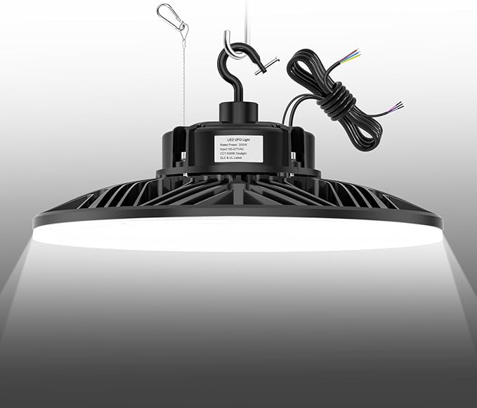 BBESTLED UFO Commercial Lights for Ceiling LED 200W, High Bay UFO Lights LED by BBESTLED