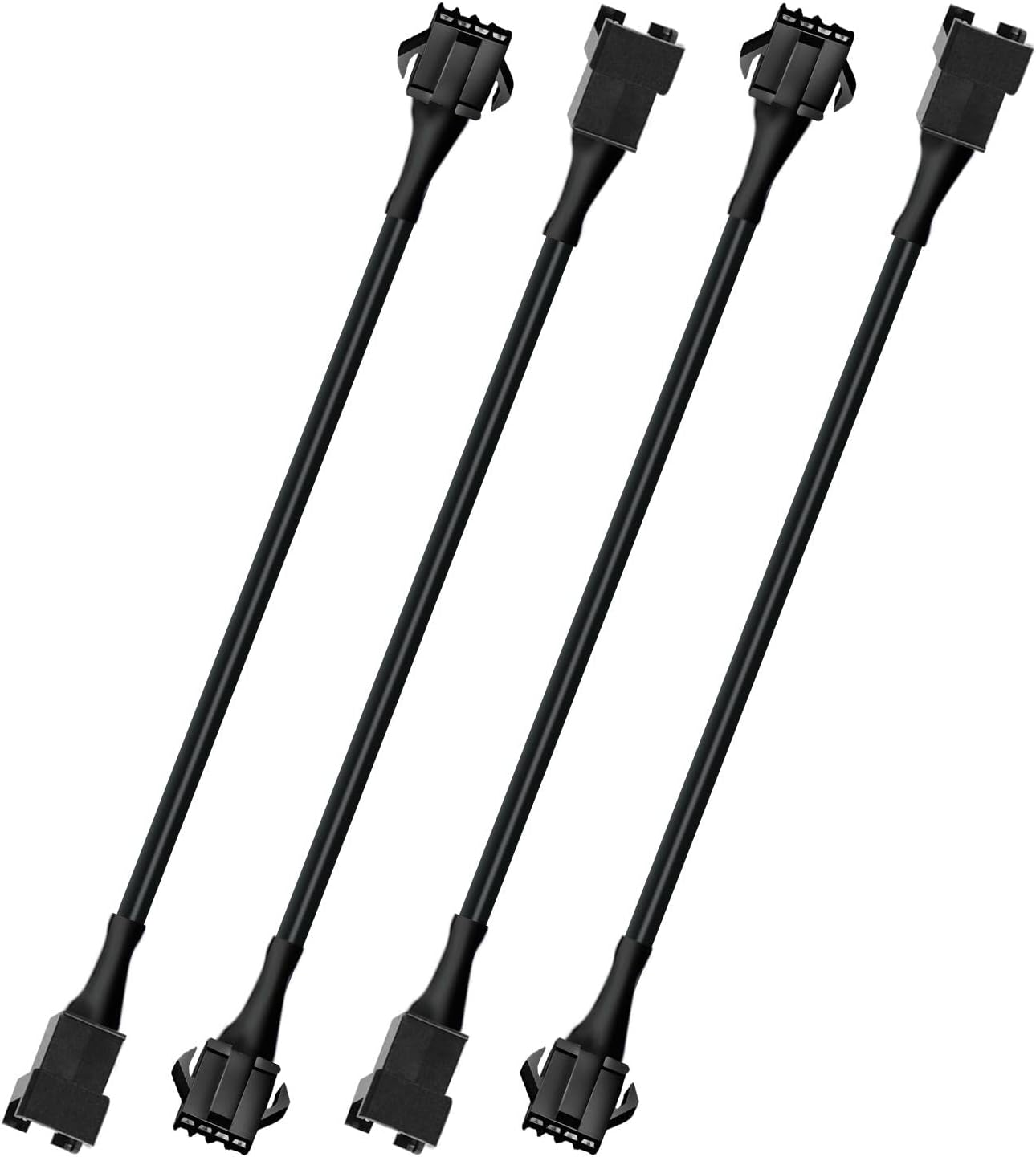 OPT7 Aura 4 PCS 8 inch Extension Wires with 4 Pin RGB Flat Connector for Motorcycle, Cruiser, Sportsbike, Golf Cart, ATV, UTV, Snowmobile, Boat, Interior Car Lights