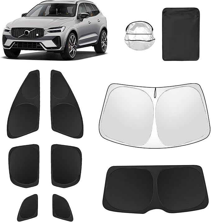 8pcs Car Window Shades for Volvo XC60 2018-2024 2025 Accessories, Windshield by Unknown