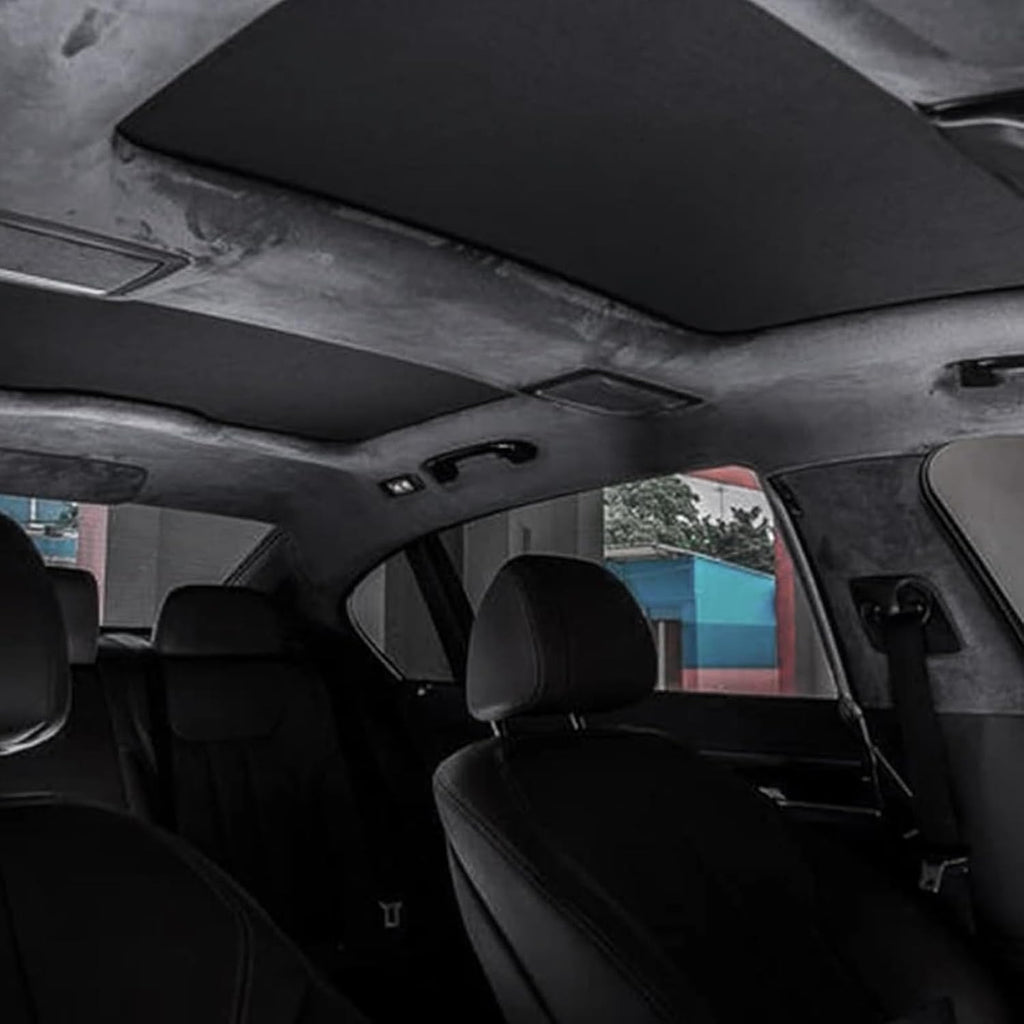 Kefly Black Suede Headliner Fabric 54" L × 60" W with Foam Backing, Automotive Interior Auto Roof Replacement Material for Car, SUV, Boat, Pickup, Truck, RV, Home Repair