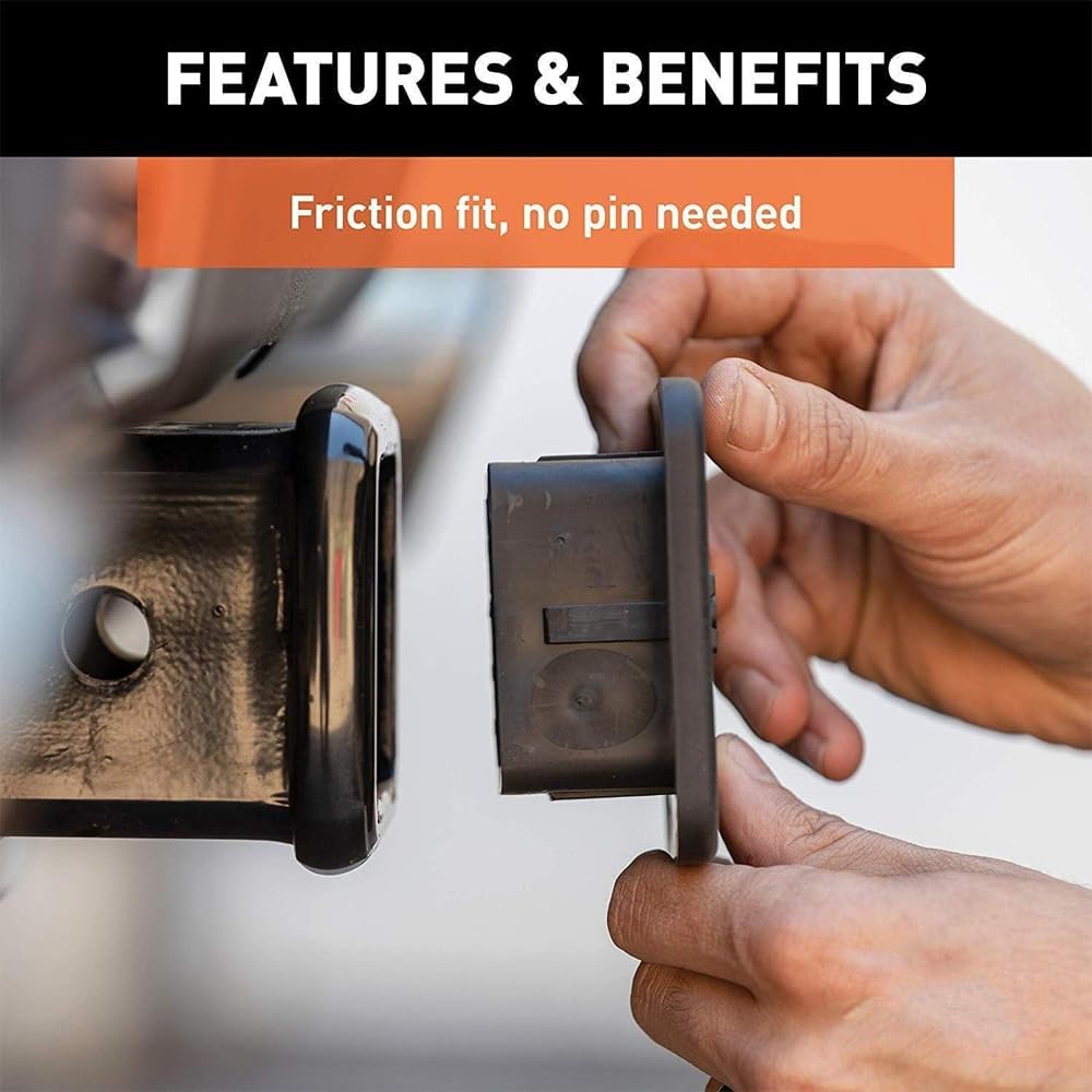 Trailer Hitch Tube Cover Plug Cap Compatible with 4x4 Off Road,Rubber Receiver Tube Hitch Plug,Trailer Hitch Cover
