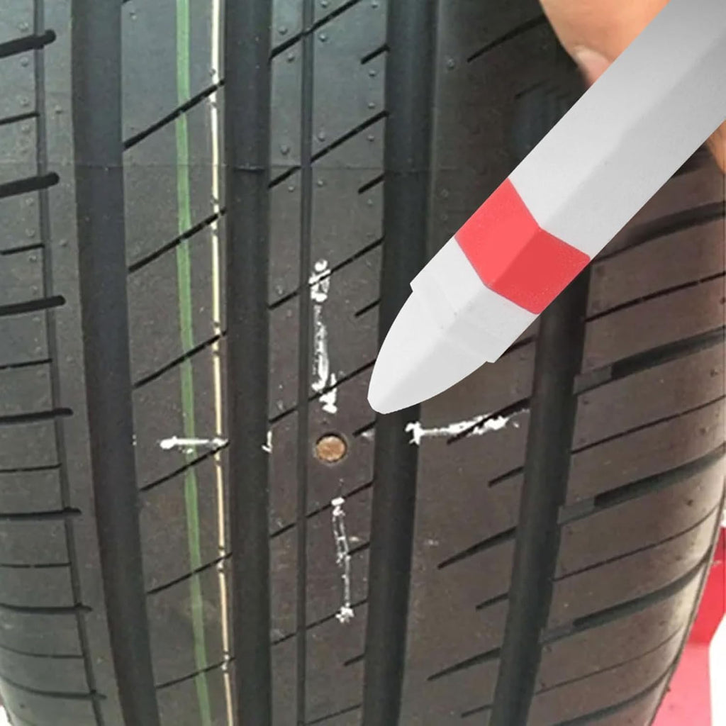SHINEOFI 2pcs Tire Marking pen for Car Wax Tire Marker Pens for Vehicle Motorcycle Bike Maintenance Marking And Repairing White