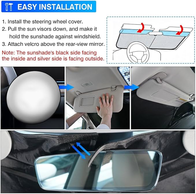 KUST Windshield Sun Shade for 2023-2025 2026 Lexus RX 350 Accessories Window - Image 6