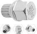 32/16PT Wheel Lock Key for, Steel Anti-Theft Lug Nut Removal, Rustproof Silver Socket Adapter for Car for Tire Screw Installation