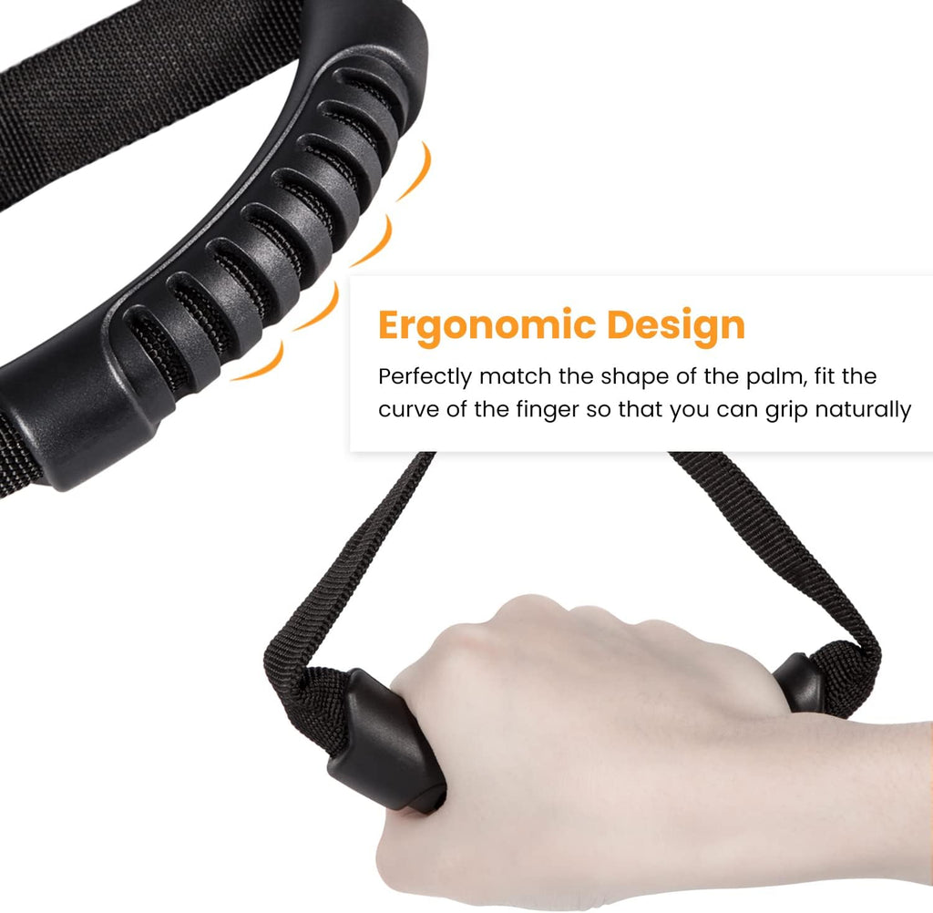 E-cowlboy Auto Cane Grab Bar - Portable Standing Aid Nylon Grip Mobility Assist Device (Black, 2 Pack)