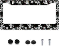 Personalized License Plate Frame White Cherry Blossoms Stainless Steel by Invincibleframe
