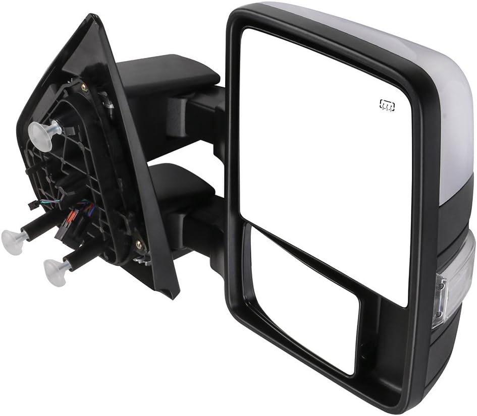 A Pair Heated Towing Mirrors Fits 2004-2014 for Ford for F-150 Pickup Truck, Power Adjusted View Mirror with Turn Signal Indicator