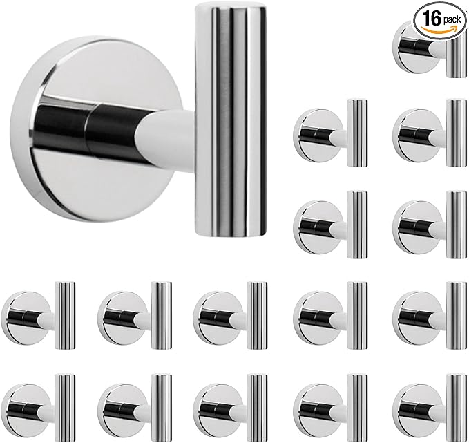 NearMoon Bath Towel Hooks- SUS 304 Stainless Steel Robe Hook Holder, Heavy Duty by NearMoon