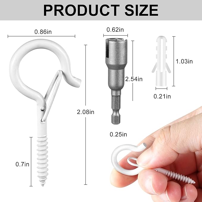 24 PCS Q-Hanger Hooks, Screw Hooks - Image 7