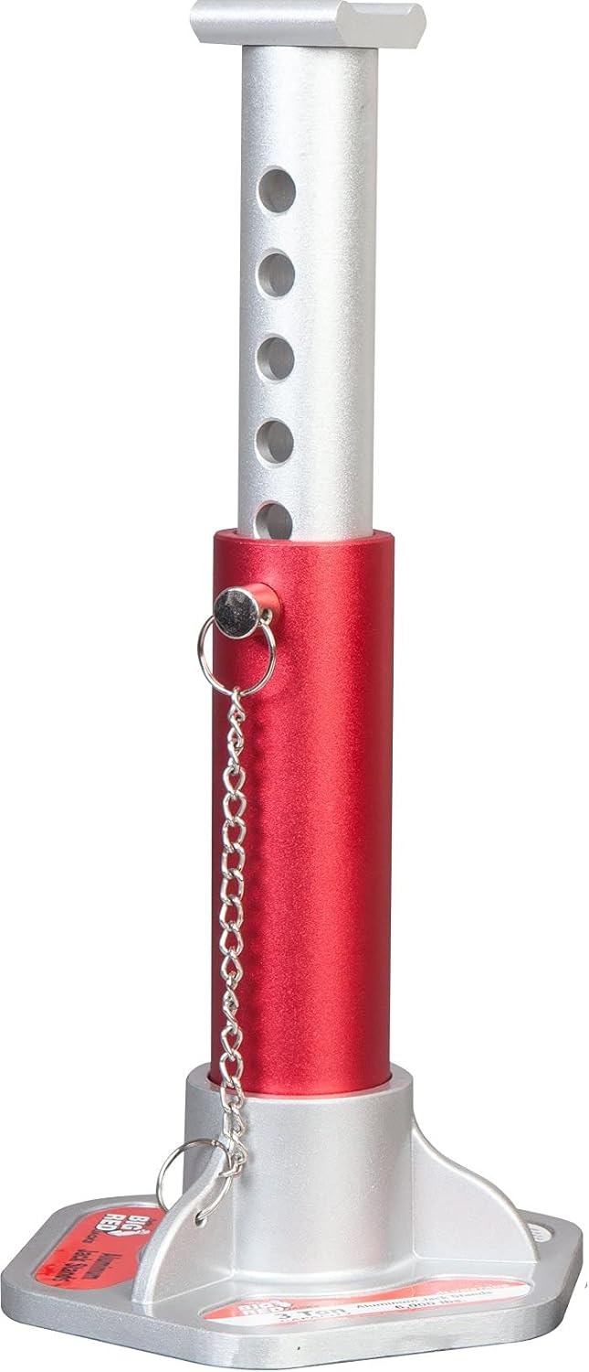 BIG RED T43004 Torin Aluminum Jack Stands with Locking Support Pins: 3 Ton (6,000 lb) Capacity, Red/Silver, 1 Pair