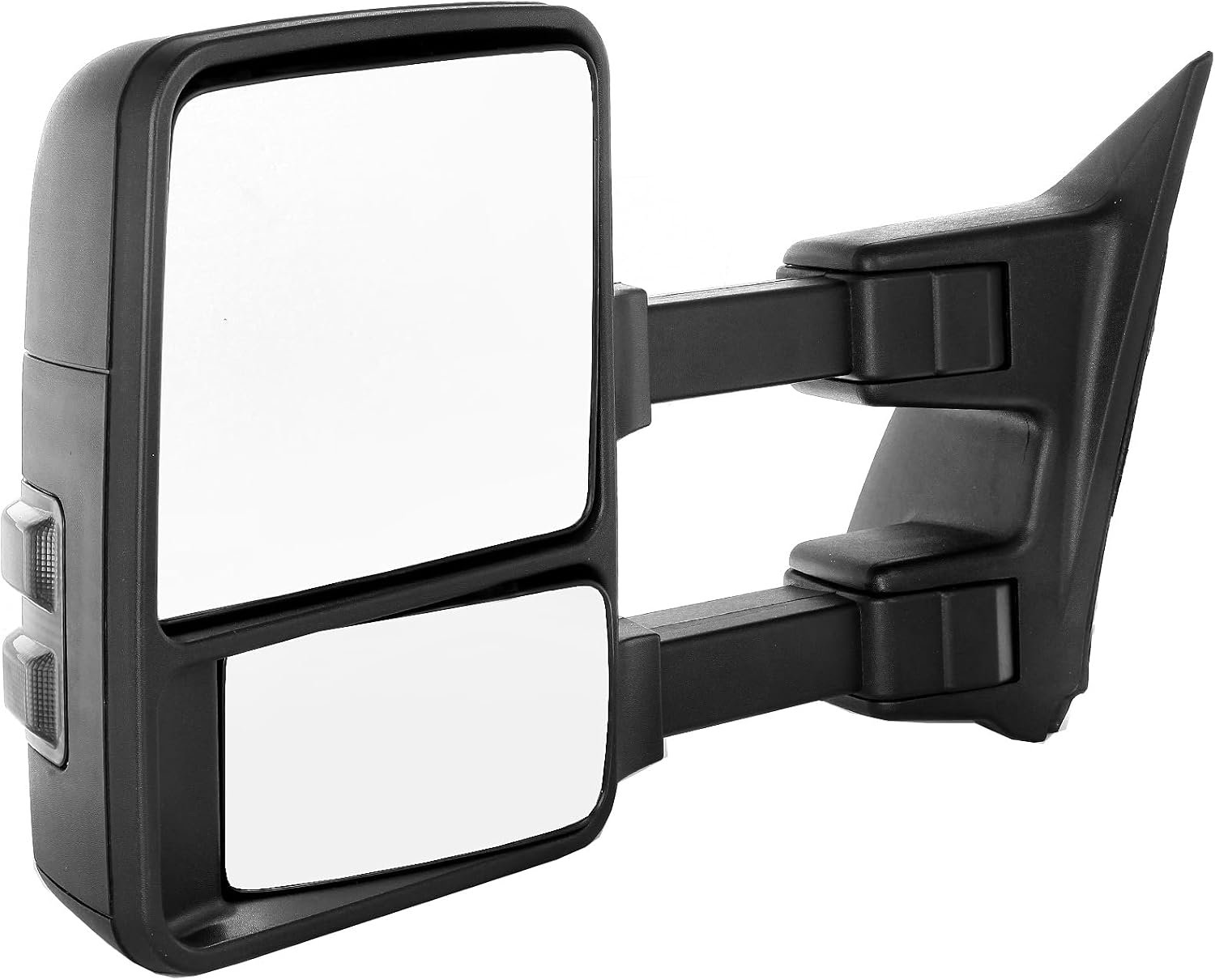 A Pair Towing Mirrors Fits 2008-2016 for Ford for F250 for F350 for F450 for F550 Super Duty Truck, Manual Adjusted View Mirror with Turn Signal Indicator