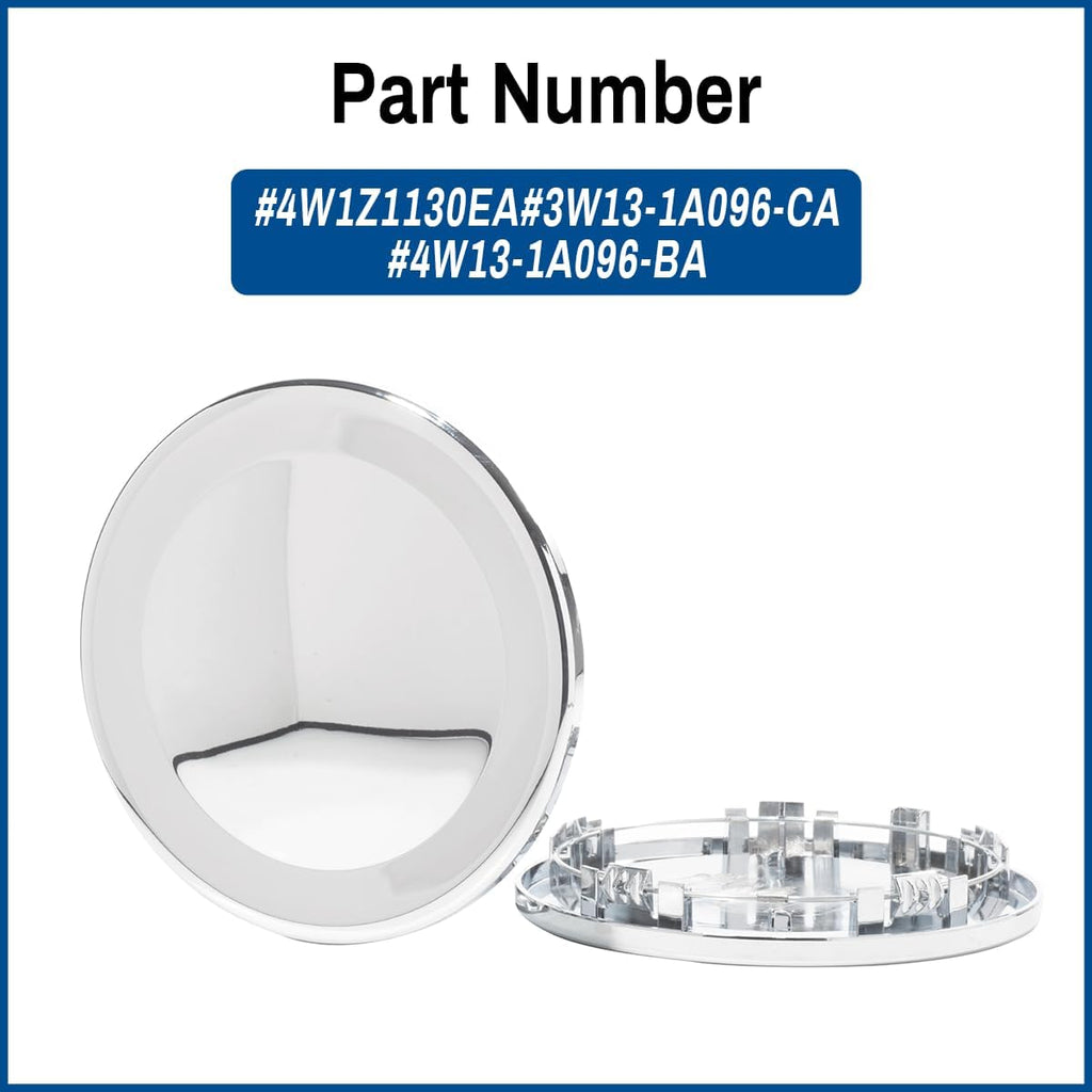 Wheel Center Cap for 2006-2009 Lincoln Zephyr Town Car MKZ Rim Hubcap Covers PN: 4W1Z1130EA 3W13-1A096-CA 4W13-1A096-BA, 4 PC, Chrome