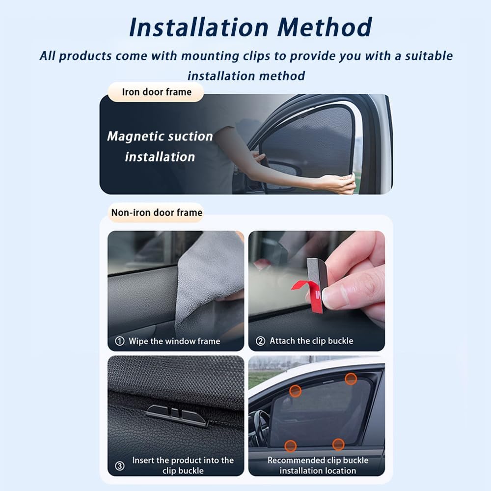 Car Window Sun Shade Custom Fit for VW Golf 7 2013-2020, Magnetic Car Window Shade, Allows Window Roll Down, Enhances Privacy, Easy Install,B Rear Side Window