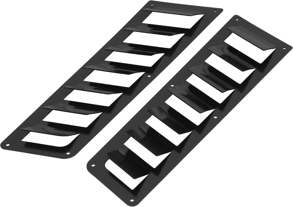 ALMULOO Universal Hood Vent Cooling Panel Front Hoods Air Intake Vent | Cooling Scoop Bonnet Cover Steel Electrophoresis Primed Black