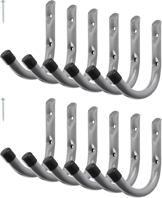 HOME MASTER HARDWARE 12 Pack 4-Inch Heavy Duty Garage Storage Wall Hooks - Image 8
