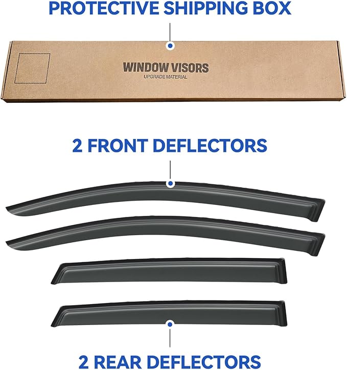 Window Visors Rain Guards for 2007-2012 Dodge Caliber, Out-Channel Window Vent - Image 6