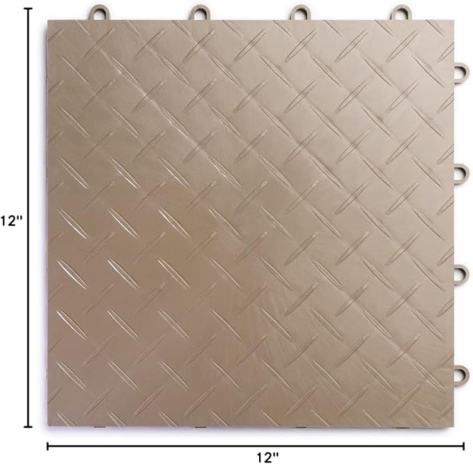 Big Floors RaceDeck Diamond Plate Design, Durable Interlocking Modular Garage - Image 8