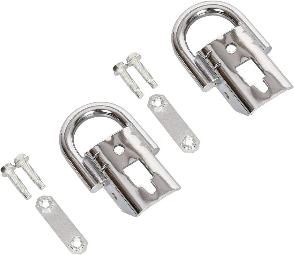 Front Pair Chrome Tow Hooks w/Hardware for Fo rd F 1 50 F-150 2004-2024 Cab Pickup