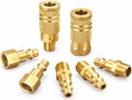 brass 1/4 inch npt air coupler and plug, main product view