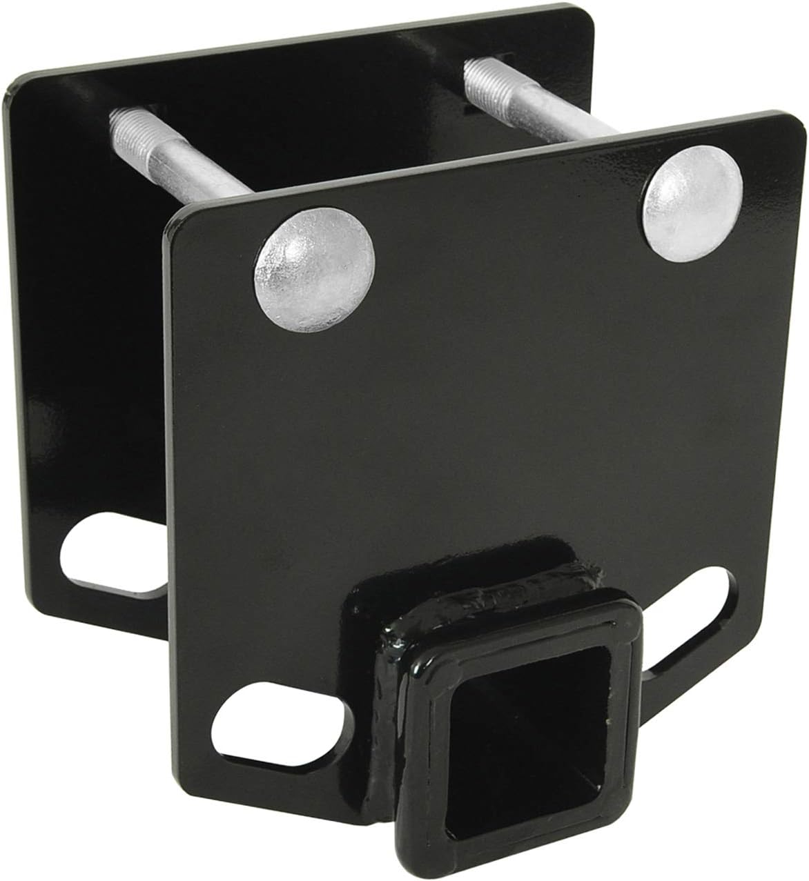 EAG RV Bumper Hitch 2 inches Receiver Adapter for 4 x 4 inches Square Bumper Beam Level Trailer Towing